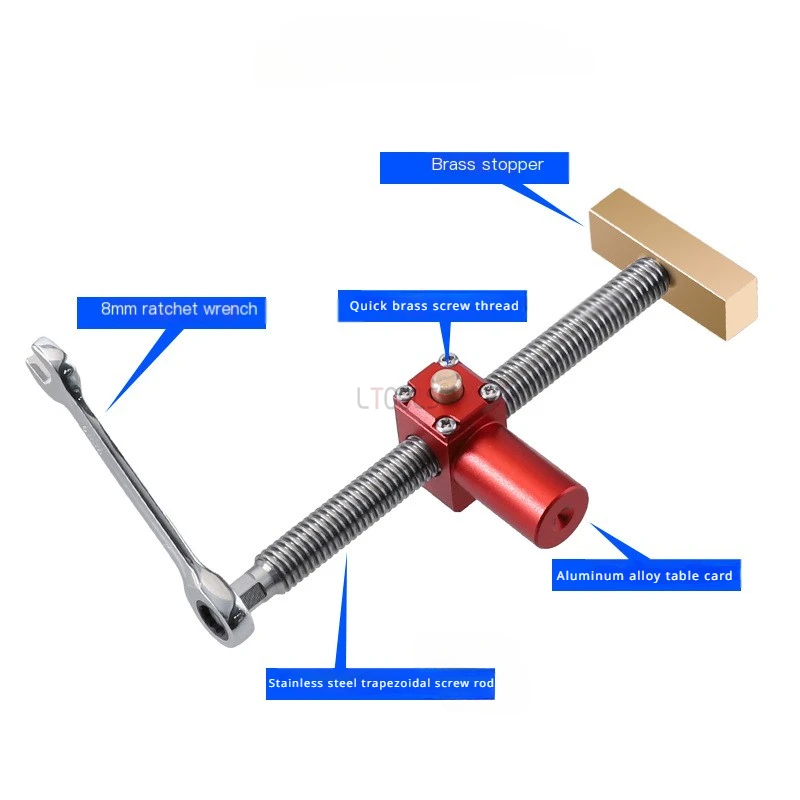 19/20mm Workbench Dog Hole Quick Fixed Clip Carpentry Adjustable Fixture Vise Woodworking Desktop Locking Pressure Clamp Tool