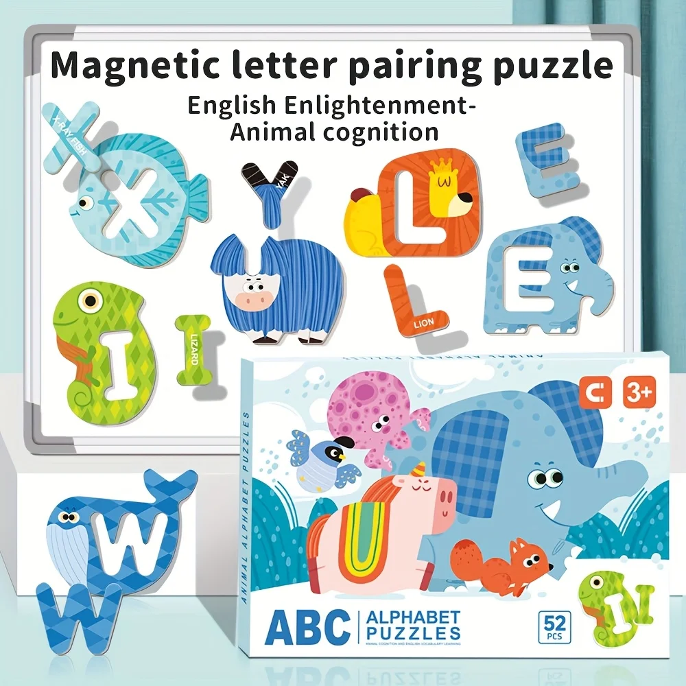 

Magnetic Stickers Refrigerator Letters Cognitive Numbers Animal Matching Puzzle Game Baby Early Educational Toys For Children