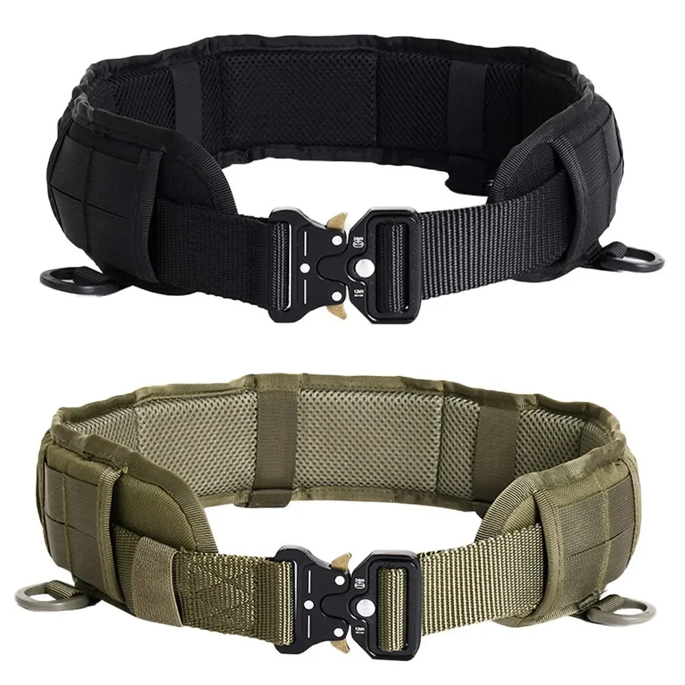 

Tactical Belt Men Molle Battle Belt Airsoft Army Belts Outdoor CS Hunting Paintball Padded Waist Belt Set Men Adjustable Belt