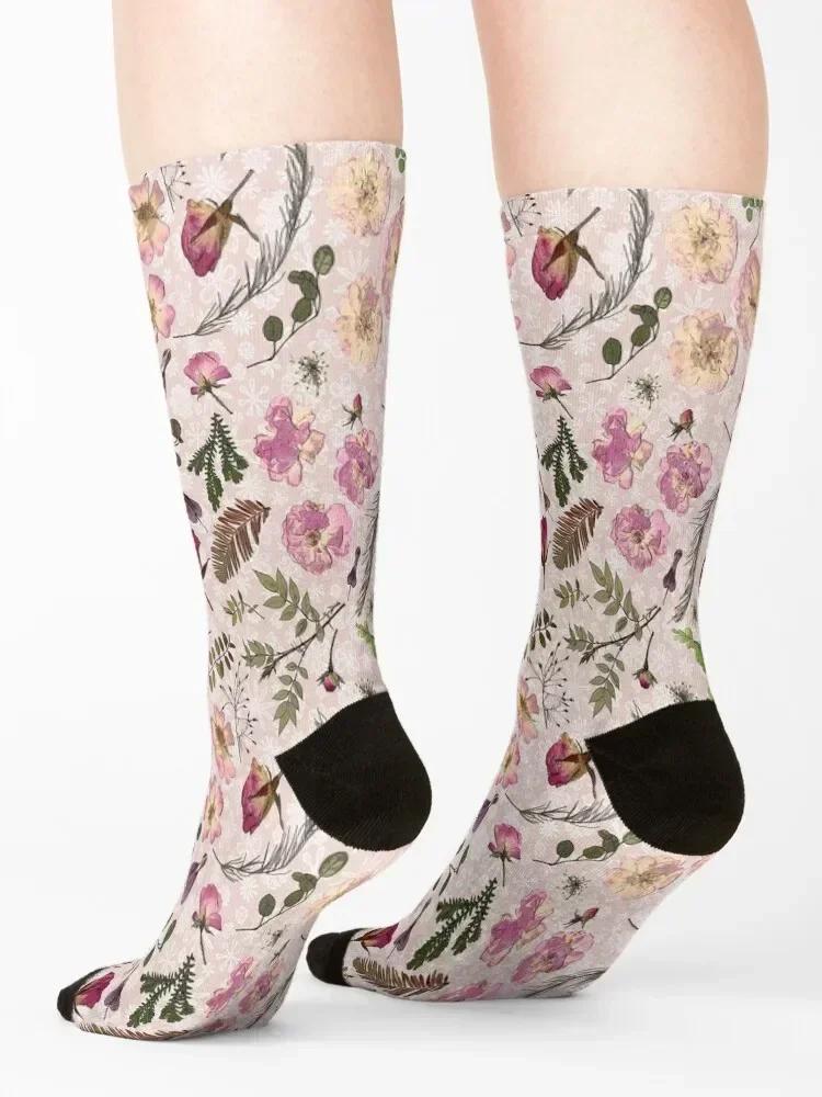 Chintz Pink Rose Garden Socks aesthetic with print men cotton high quality japanese fashion Girl'S Socks Men's