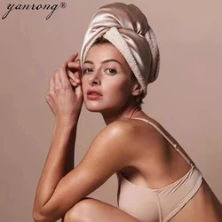 YANRONG 100% Silk Hair Care Dry Hair Cap Quick Dry Hood Hat