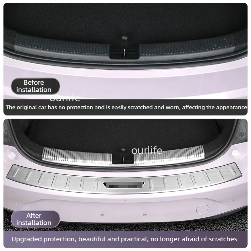For MG4 EV Urban 2026 2027 Car Rear Sill Plate Tailgate Protector Trim Strip Auto Exterior Protection Modification Accessories