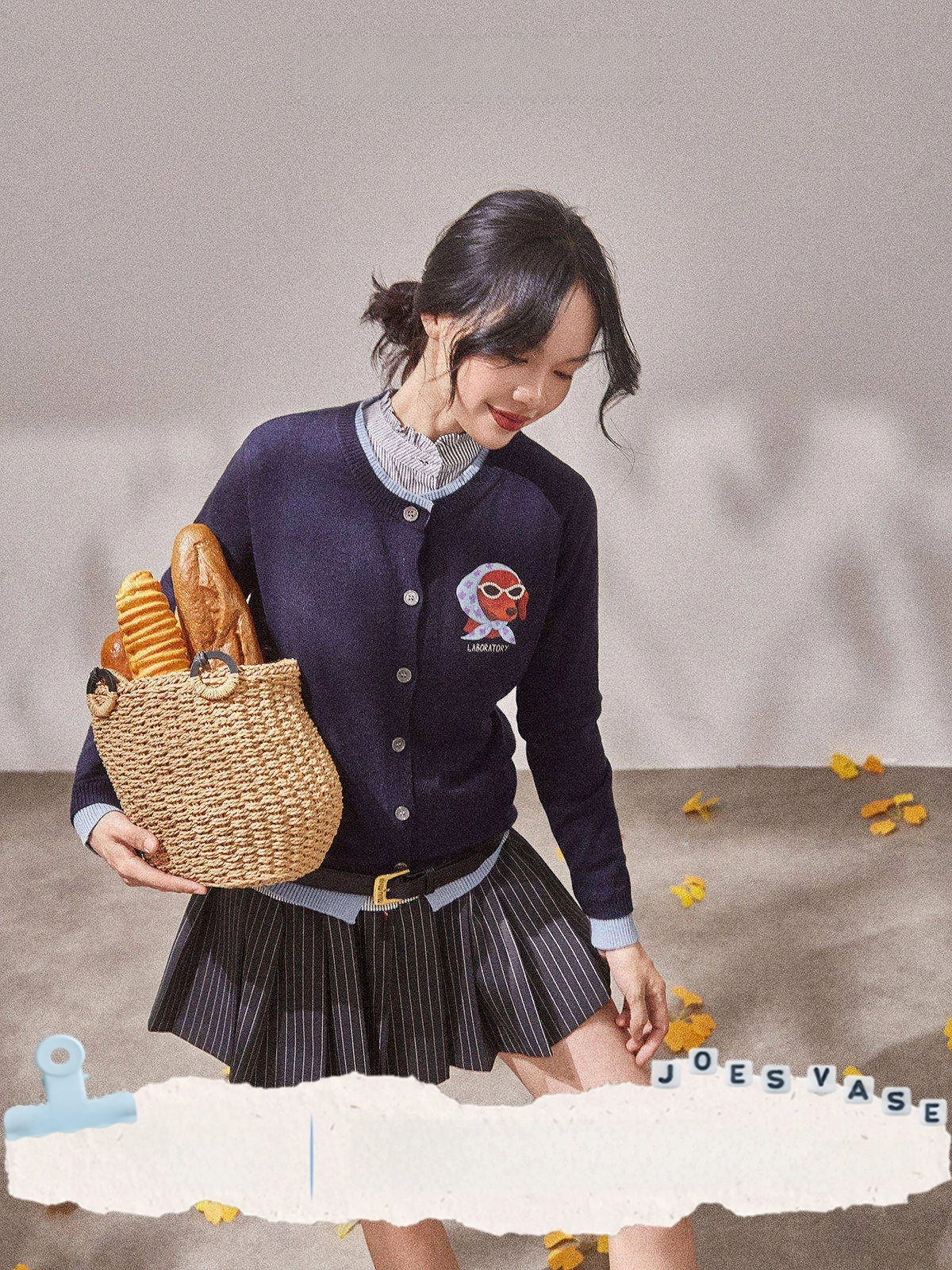 

Blue Woolen Sweater Women's Print Design Commute Sle Long Sve round Ne Warmth Guaranteed Autumn New Arrival by An...