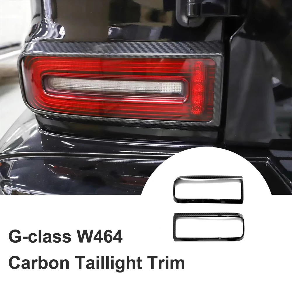 Carbon Fiber Taillight Trim For Benz G Class W464 W463A G500 G63 G550 Real Carbon Fiber Cover For  Tail Lamp