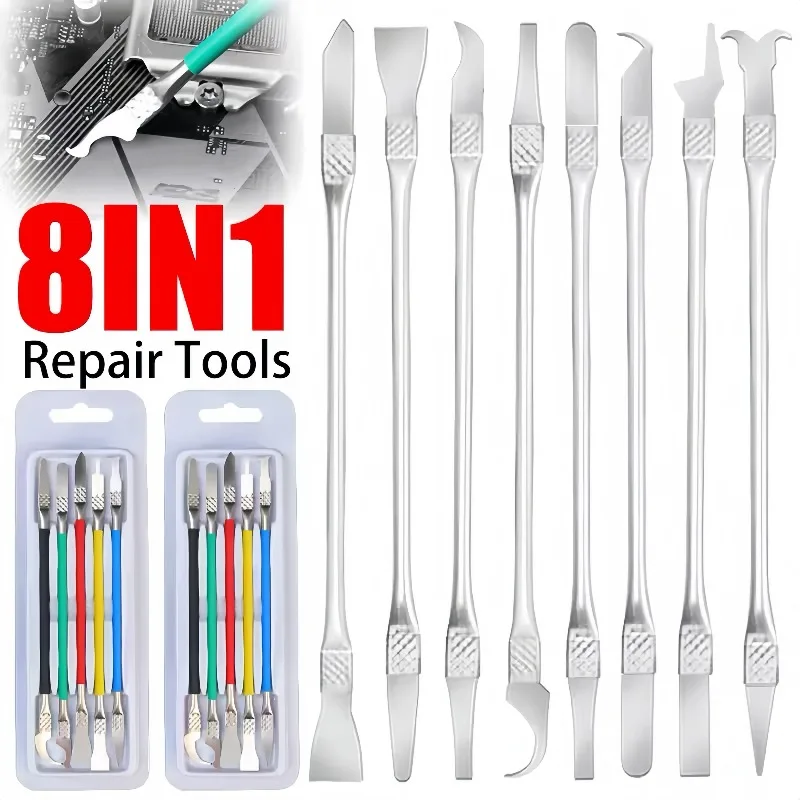 IC Chip Glue Remover Pry Tool Set BGA CPU Repair Scrapers Knife Phone Motherboard Desoldering Thin Blade Stainless Steel Tools