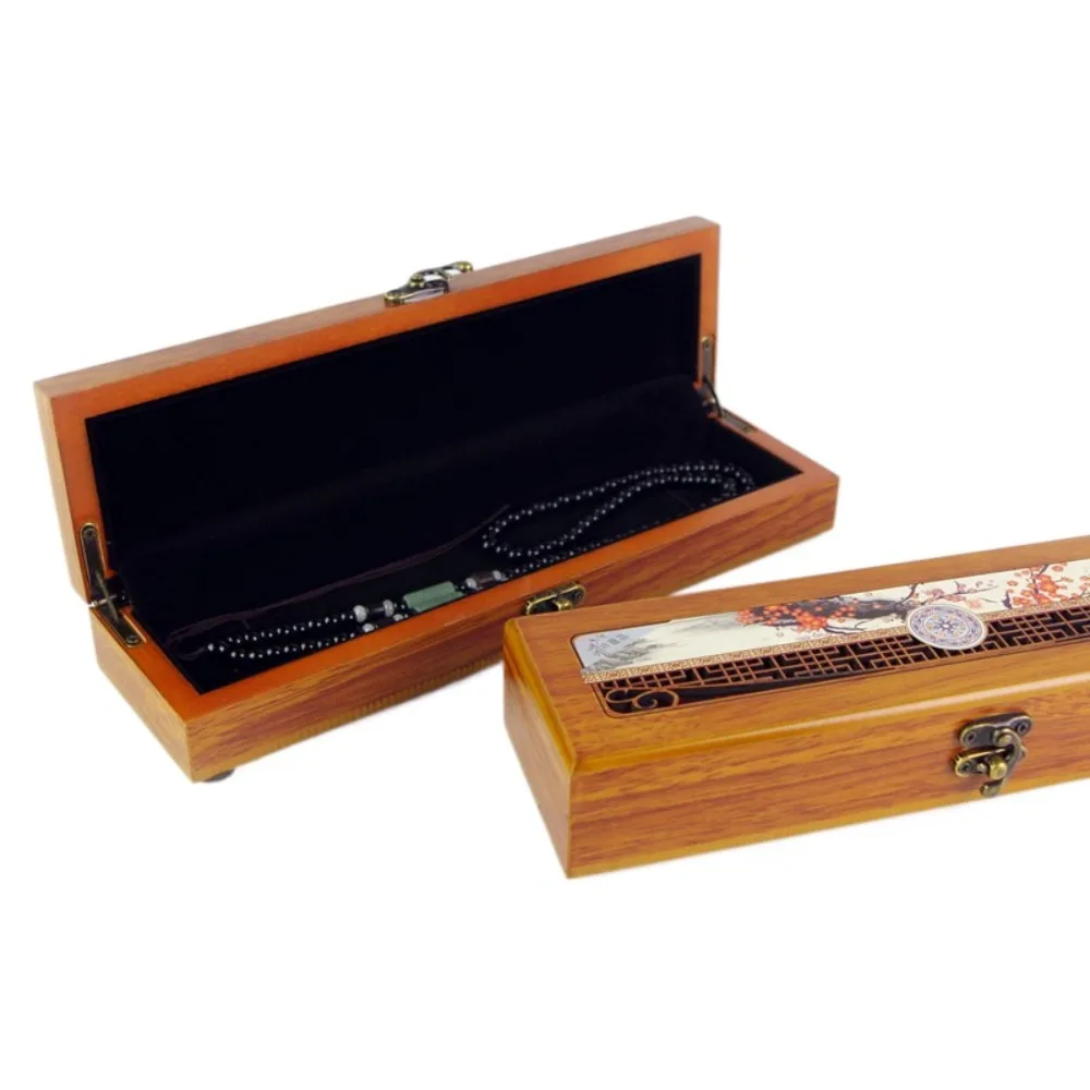 

Bracelet Necklace Wooden Jewelry Box Earrings Rings Pedant Vintage Trinket Case Storage Organizer Jewelry Display Box Gift Box