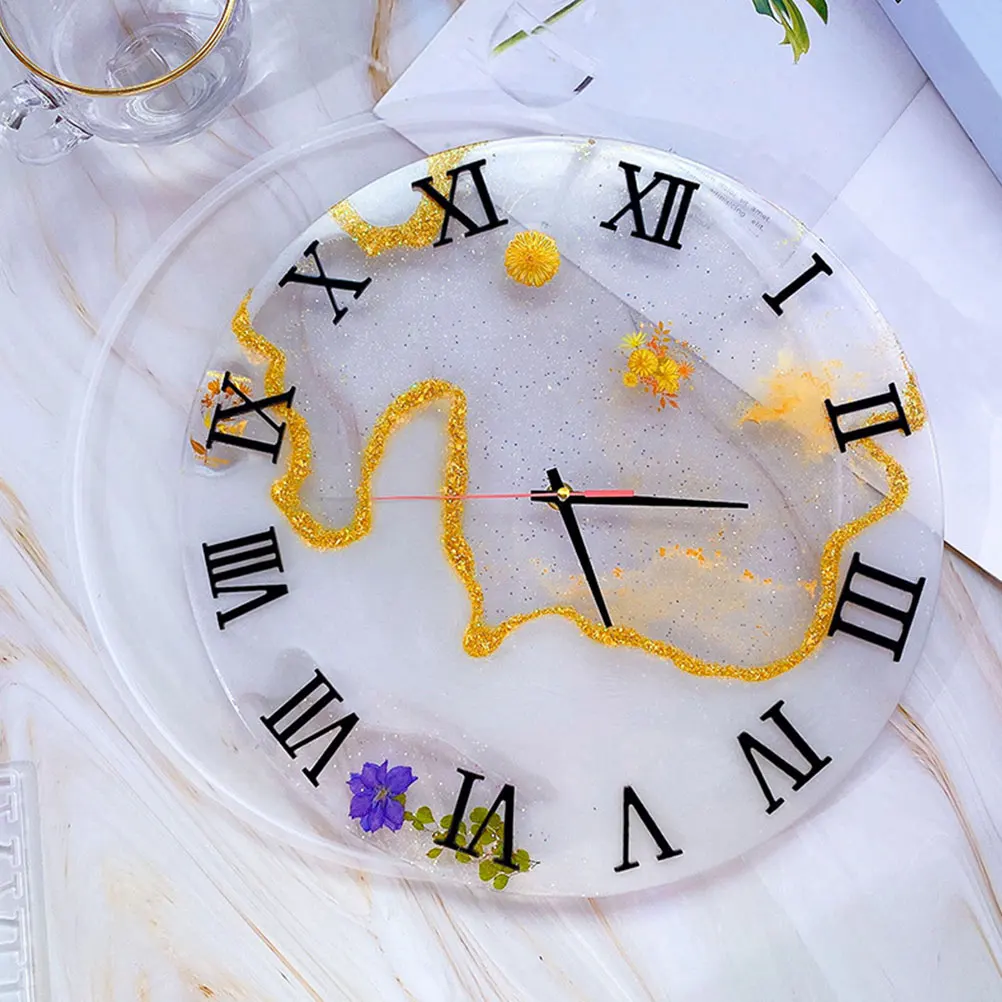 

Clock Glue Dripping Mold Decor Baking Mold/cake White Silica Gel Accessories Diy Materials
