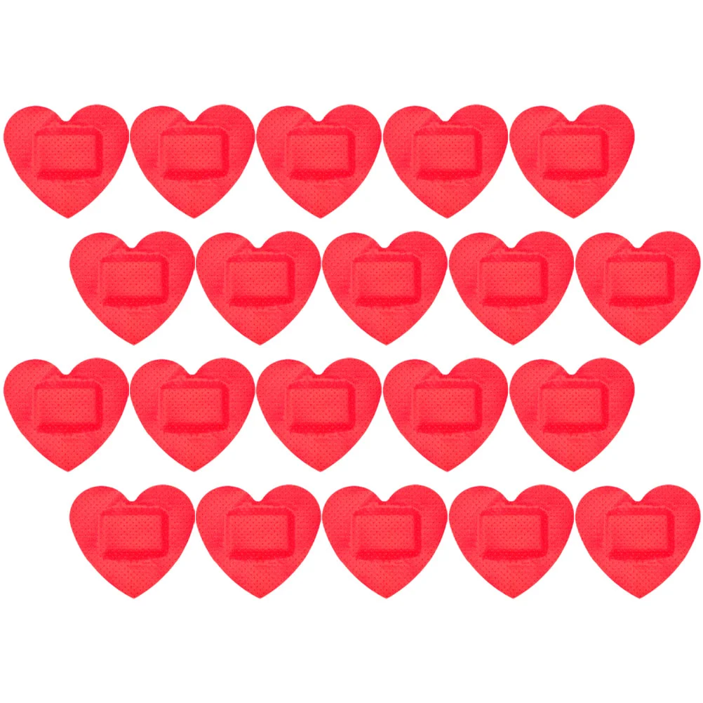 60 Pcs Heart Wound Stickers Bandages Adhesive Stitches Strips Shaped Patches Hemostatic Breathable Care Pressurize
