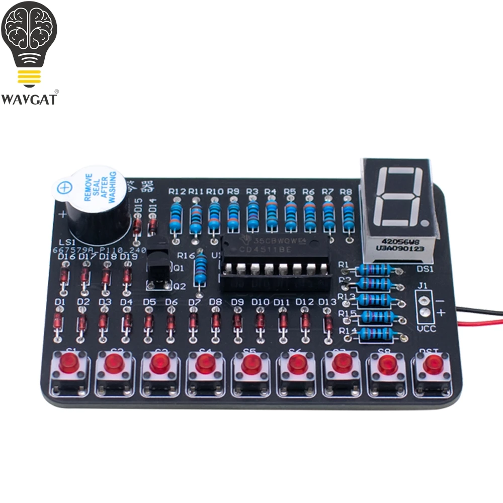 Small blackboard eight-way responder, fully plug-in without failure, electronic production kit SYB52
