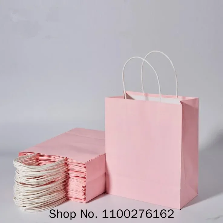 

15pcs Kraft Paper Bags with Handle Gift Bags 20.5cmx11cmx28cm Multifuntion Packaging Bags Wedding Party Favor Bag