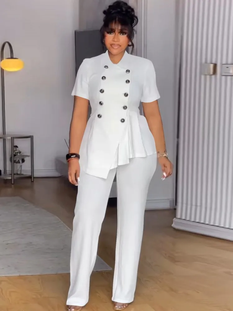 

2 Piece Women Sets 2025 New Arrival Plus Size Summer Autumn Matching Sets Top And Pants Suits Oversized Outfits Clothing