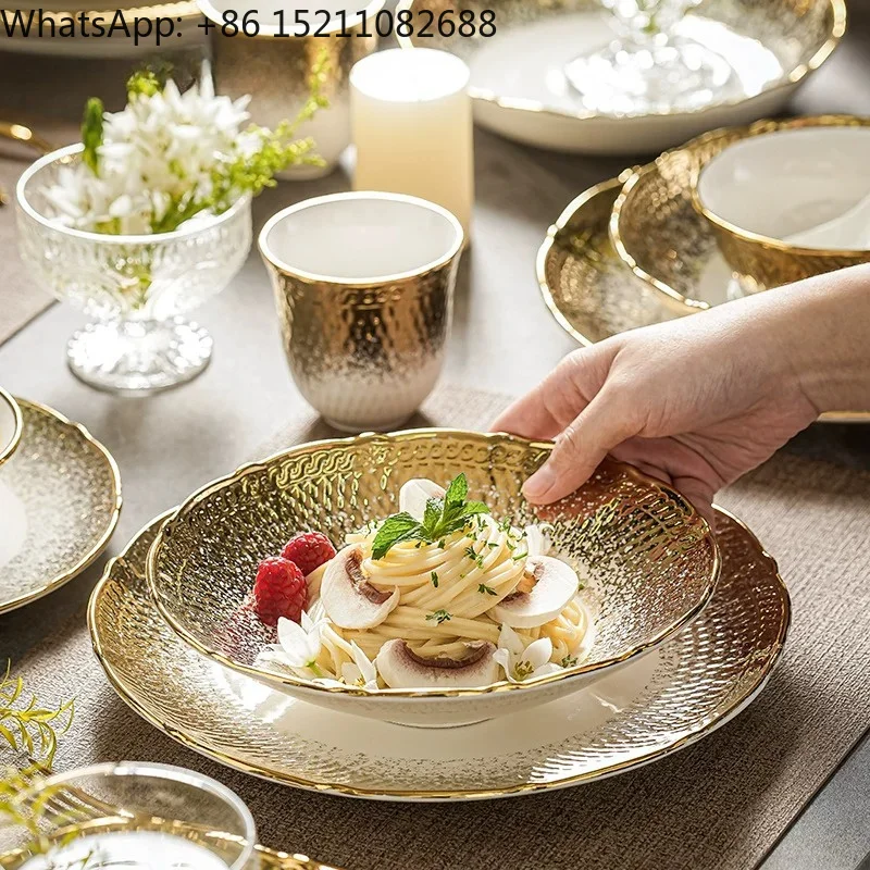 XMH tableware set, dishes, dishes, plates, high-value housewarming gifts