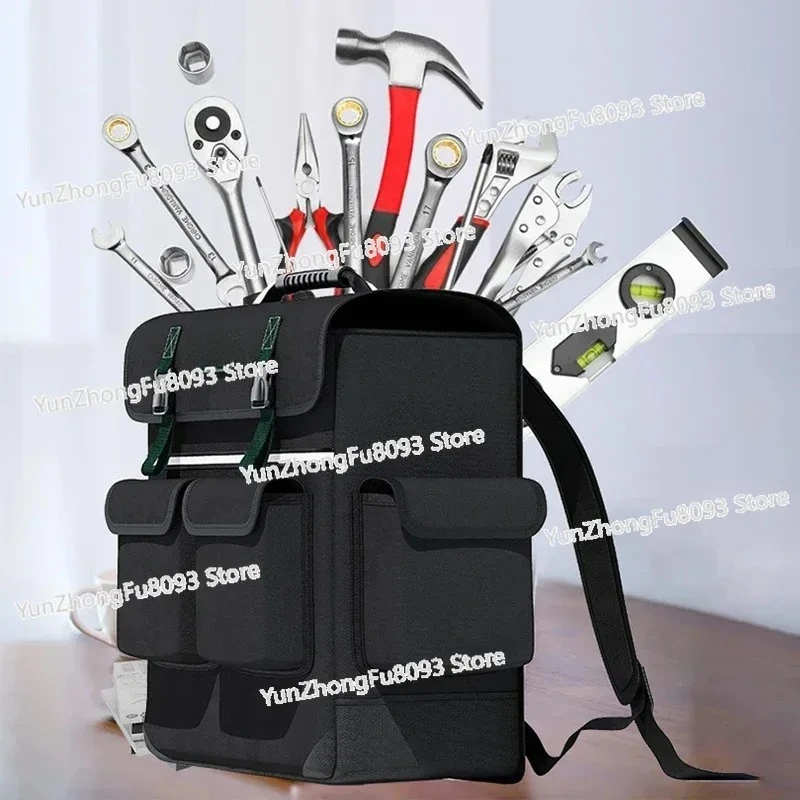 Oxford Tool Bag Professional Electrician Backpack Tool Bags Repair Kit Multifunctional Pocket Shoulder Bag Storage Organizer