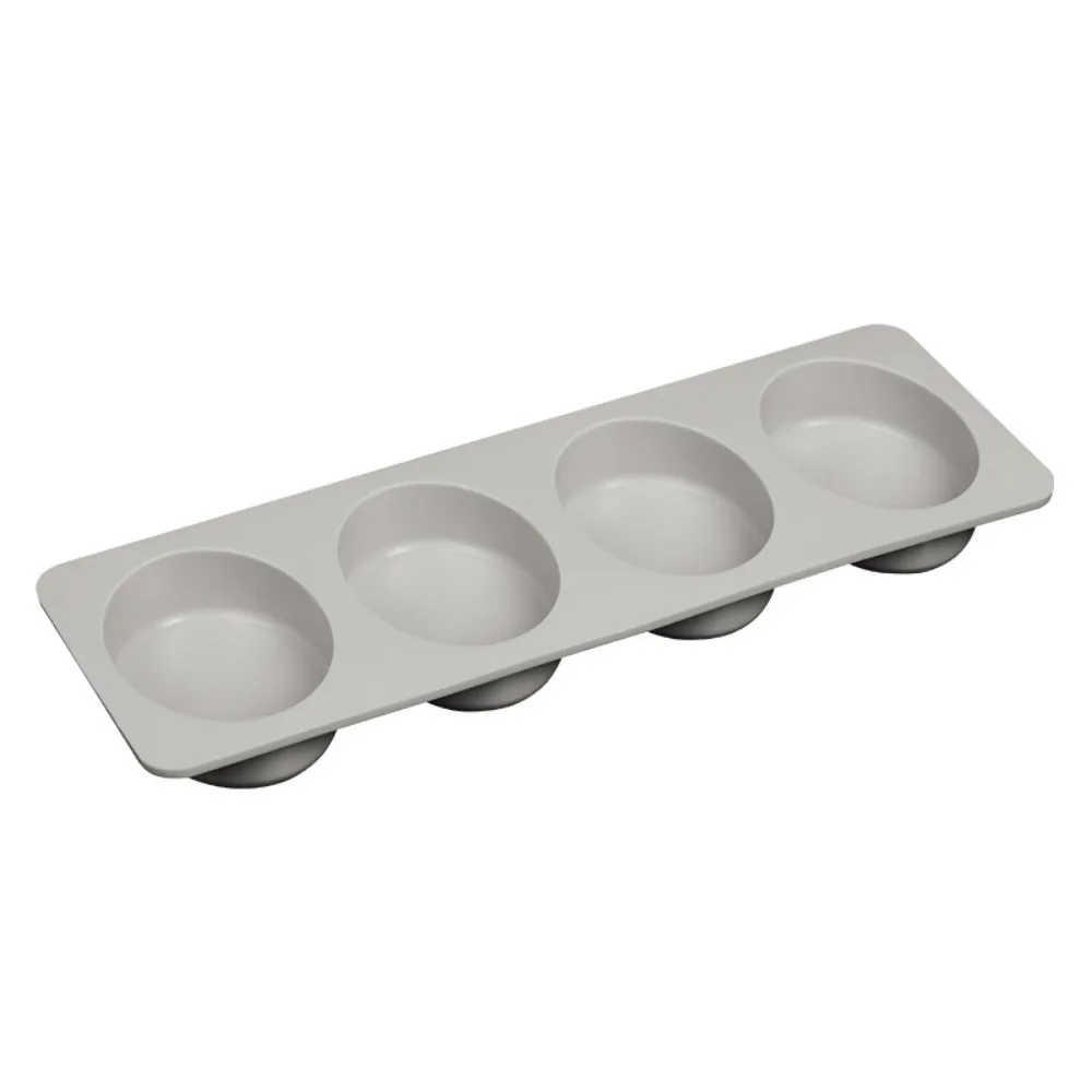 Premium 4 Cavity Soap Silicone Mold Food Grade Flexible Handmade Soap Mold Handmade Heat Resistant Oval Cake Mold Pudding