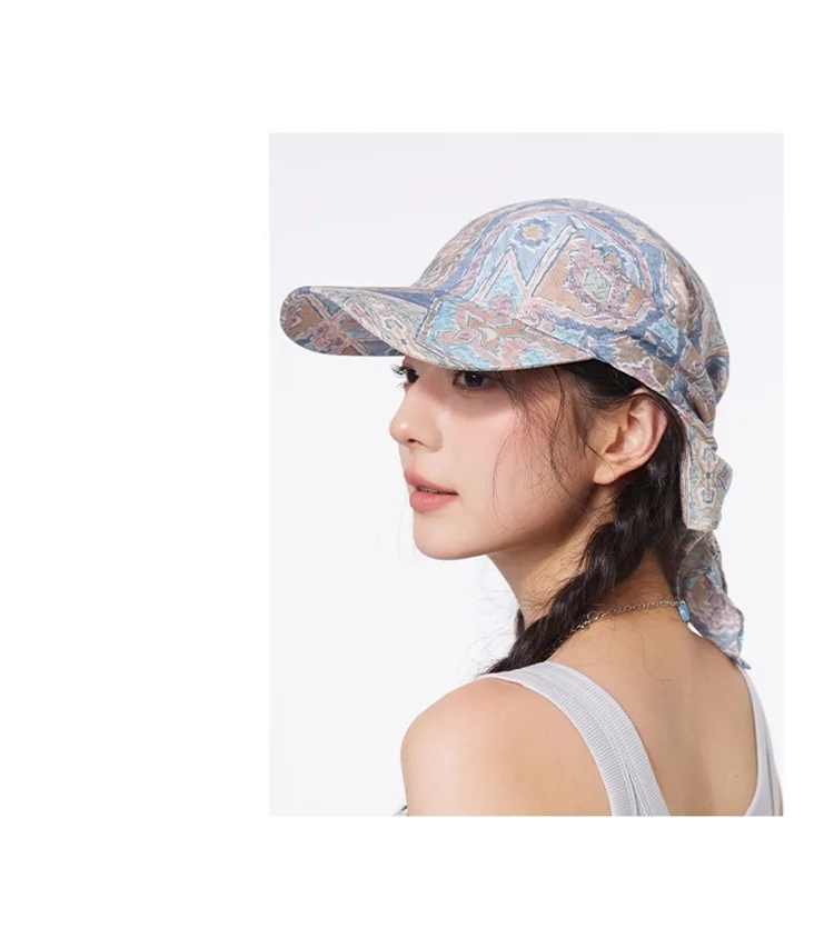 Neuer Modischer Atmungsaktiver Nackenschutz-Hut Sommer Outdoor Gesichtsbedeckender Damen-Sonnenhut Premium Strand Sommer Urlaubshut – Detail 10
