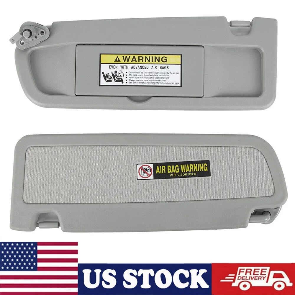 Sun Visor Light GRAY Clear GRAY PAIR For 2006-2008 Honda Civic Left & Right SET