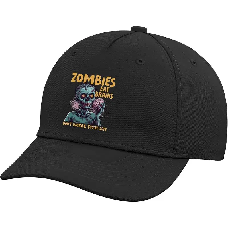 Zombie Halloween Zombies Eat Brains Don`t Worry, You're Adjustable Baseball Hat