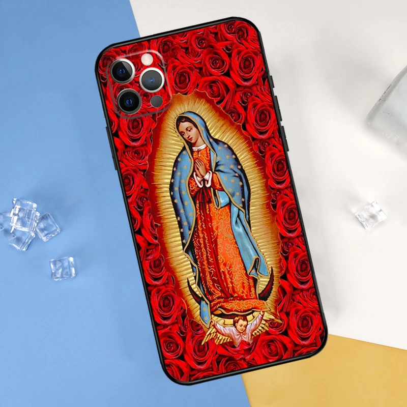 Virgen De Guadalupe Virgin Mary Phone Case For iPhone 16 15 11 12 13 14 Pro Max Mini X XS Max XR Plus SE2 Full Protection Cover