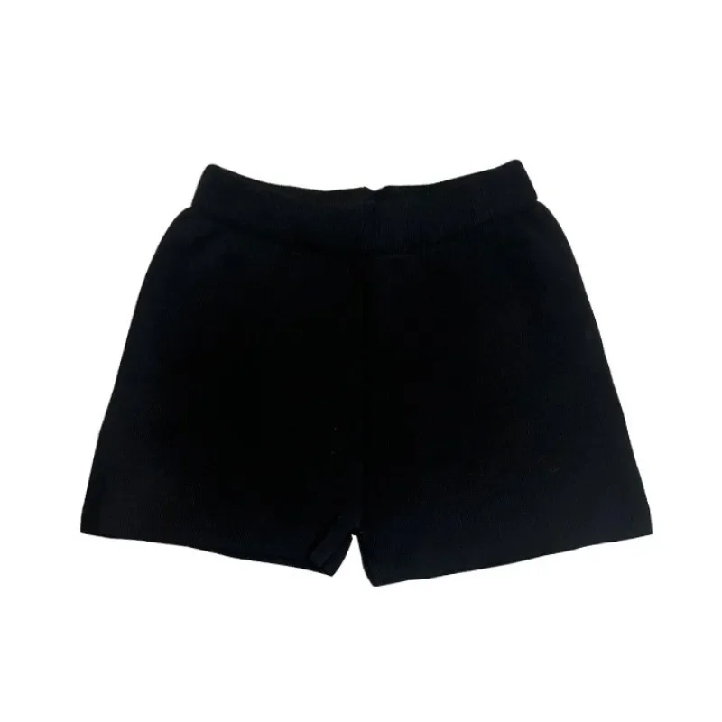 Women's Sexy Skinny Knit Shorts Summer Fashion Solid High Waist Straight Shorts For Women Street Casual Elastic Basic Shorts