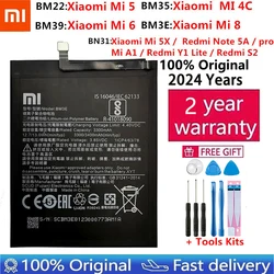 Xiaomi Original Phone Battery BM22 For Xiaomi MI 5 5X Mi 4C Mi 6 Mi 8 For Redmi Note 5A 5A Pro BM35 BM39 BN31 BM3E Batteries