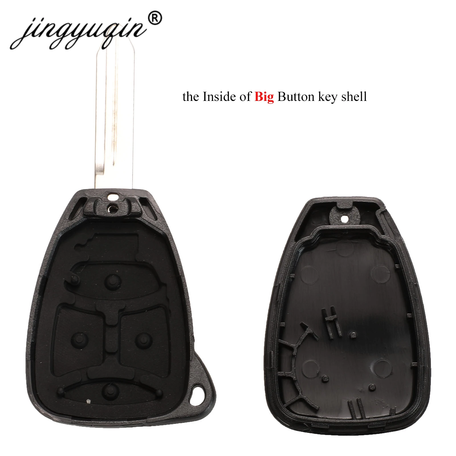 Jingyuqin-carcasa para llave de coche, 2/3/4/5/6 botones, para Chrysler Pacifica Aspen 300 Dodge RAM Caravan Jeep Commander Grand Cherokee