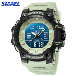 SAMEL Sport Style Men Digital Watch Shock Military Watches Dual Display Waterproof Army Time Quartz Wristwatch Male Sports Clock