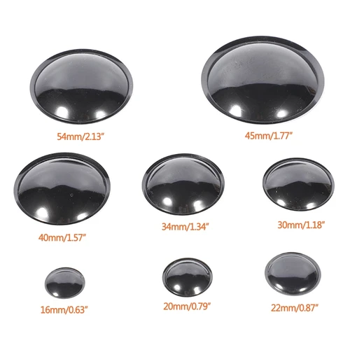 Tapa antipolvo para altavoz, 2 piezas, reparación myra negra, diámetro 20mm,22mm,30mm,34mm,40mm,45mm,54mm,18mm