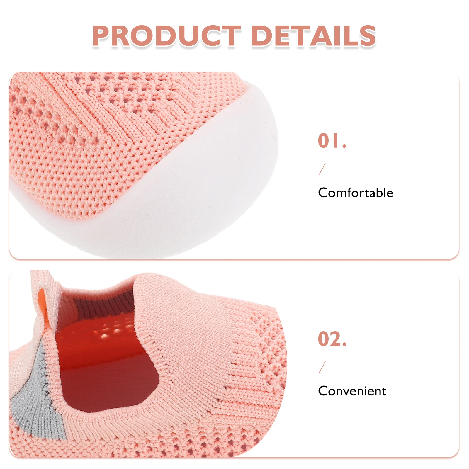 زوج واحد من أحذية رياضية للأطفال البنات الأولى الناعمة القابلة للتنفس خفيفة الوزن وغير قابلة للانزلاق للاستخدام الداخلي والخارجي #3