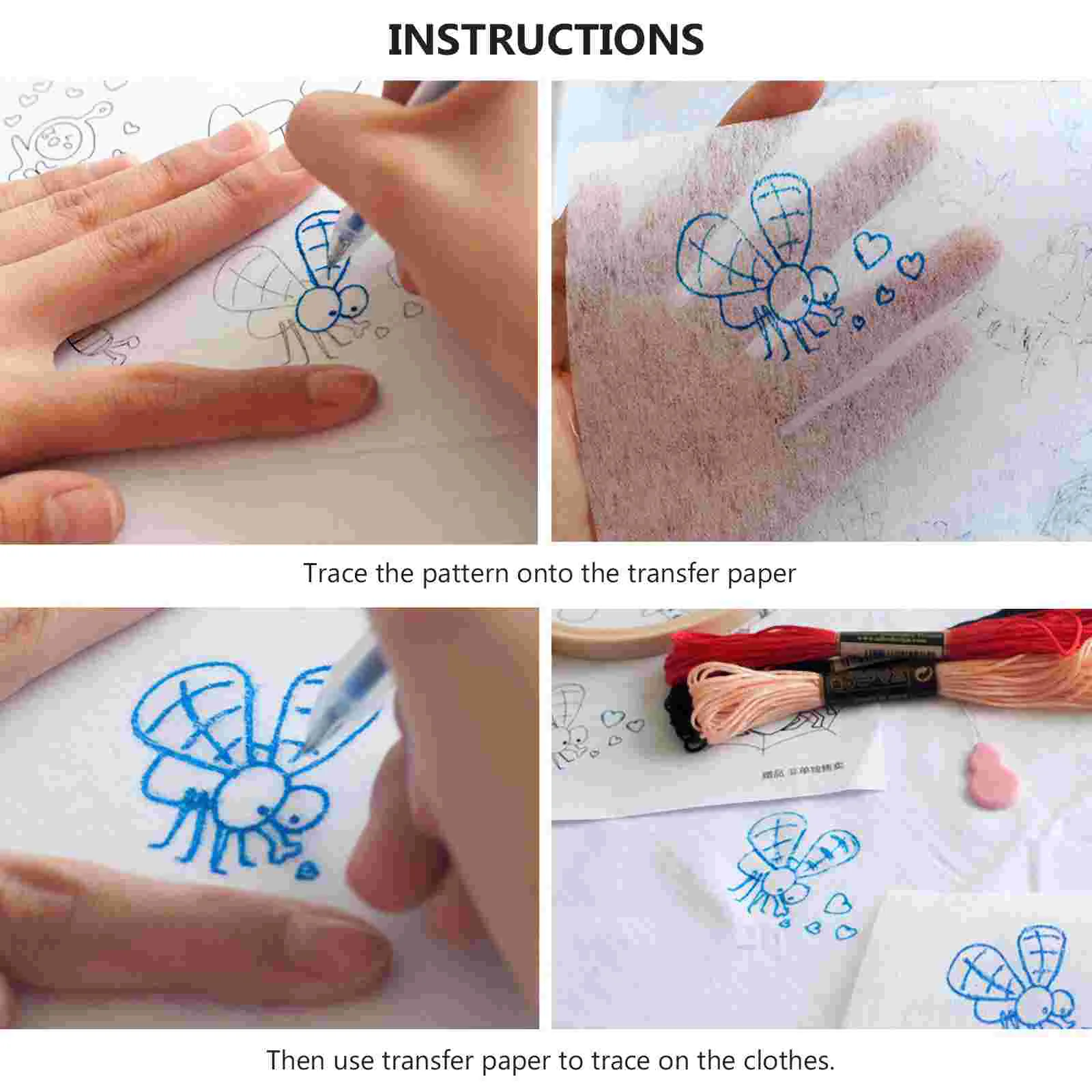 10 Pcs Cross Stitch Drawing Tracing Paper Copy Embossing Sewing Transfer Embossed Carbon