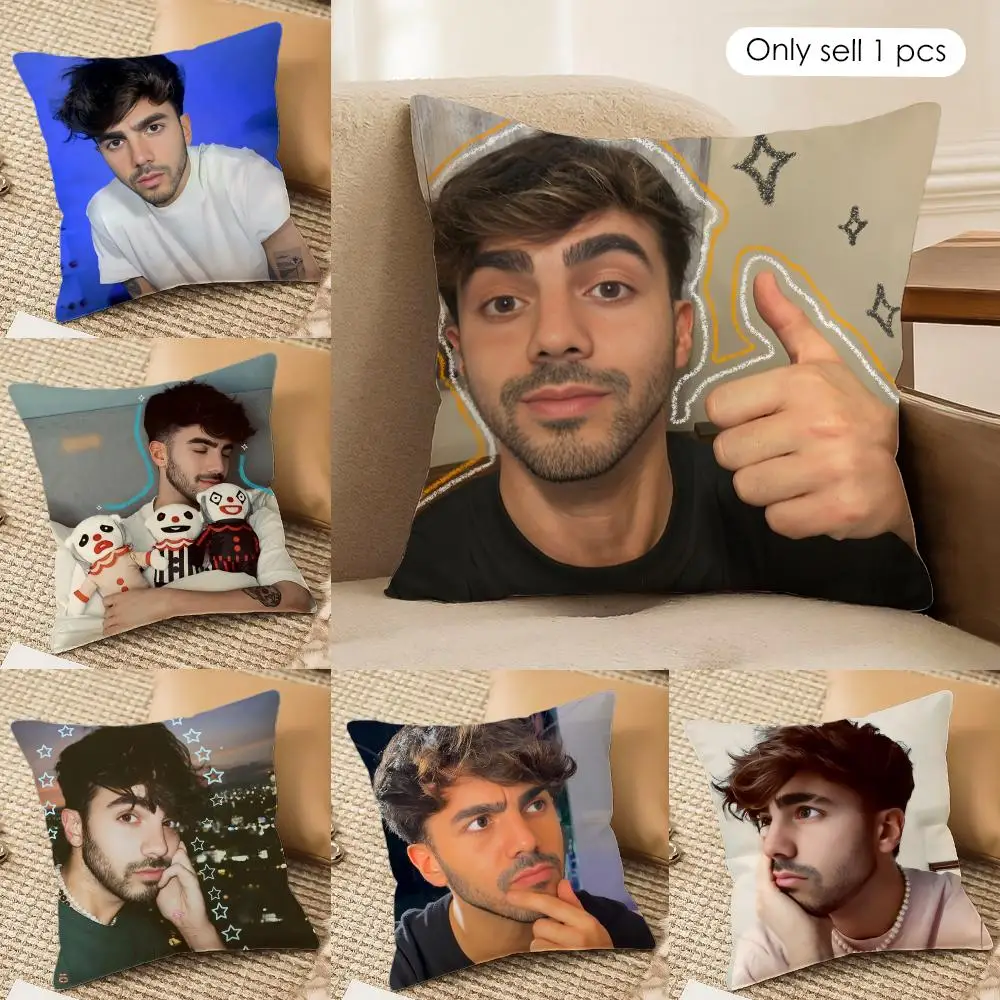 Internet Celebrity Fede V-Vigevani Cushion Cover Silky Short Plush Invisible Zipper Dustproof Sofa Pillow Case for Home Decor