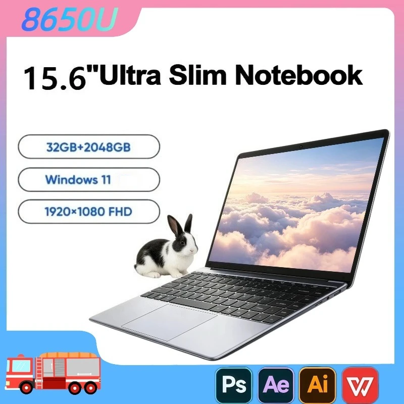 

2026 Ultra Slim LENO 15.6" Laptop 2TB Intel Core 8650U Windows 11 1920*1080 HD Gaming Computer PC Gamer office Notebook