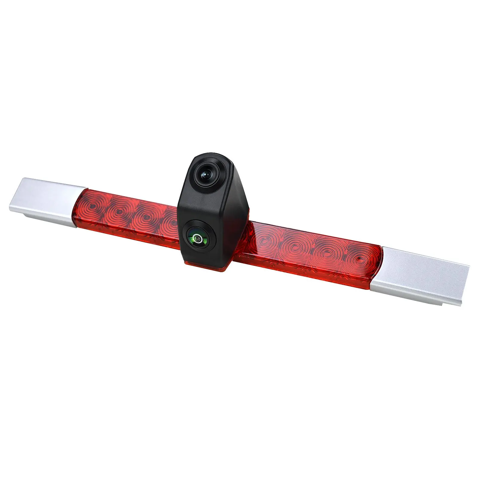 Car new high brake light reverse camera Rear view camera Waterproof universal brake light camera Thin back flat shell dual lens