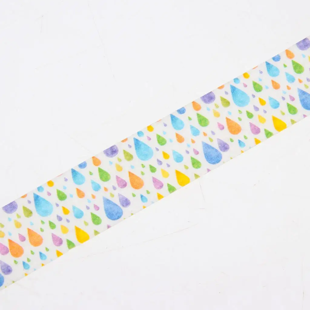 Set Selotip Washi 1 Gulungan Koleksi Dekoratif Lebar 15Mm (0.59 Inci) untuk Perencana Pembungkus Kado Kerajinan Buku Tempel