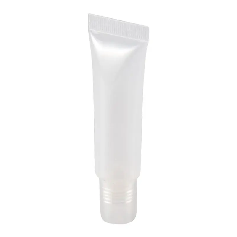 

AEE6-100 Pcs 10Ml Distribution Bottle Lip Gloss Tubes, Empty Clear Lotion Containers Tubes For Cosmetics DIY, Oblique Mouth