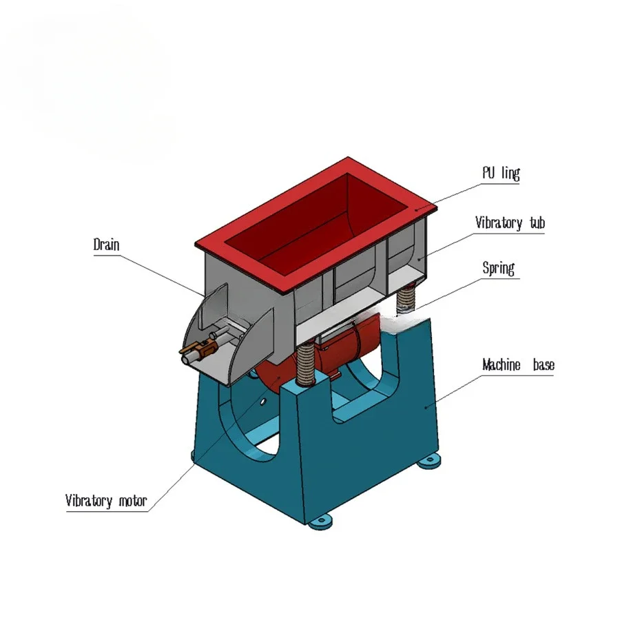 Xingxing 15L Tumbling Machine Deburring Machine Chamfering Vibratory Polishing Tumbler Tub Shape Vibrartory Finishing Machine