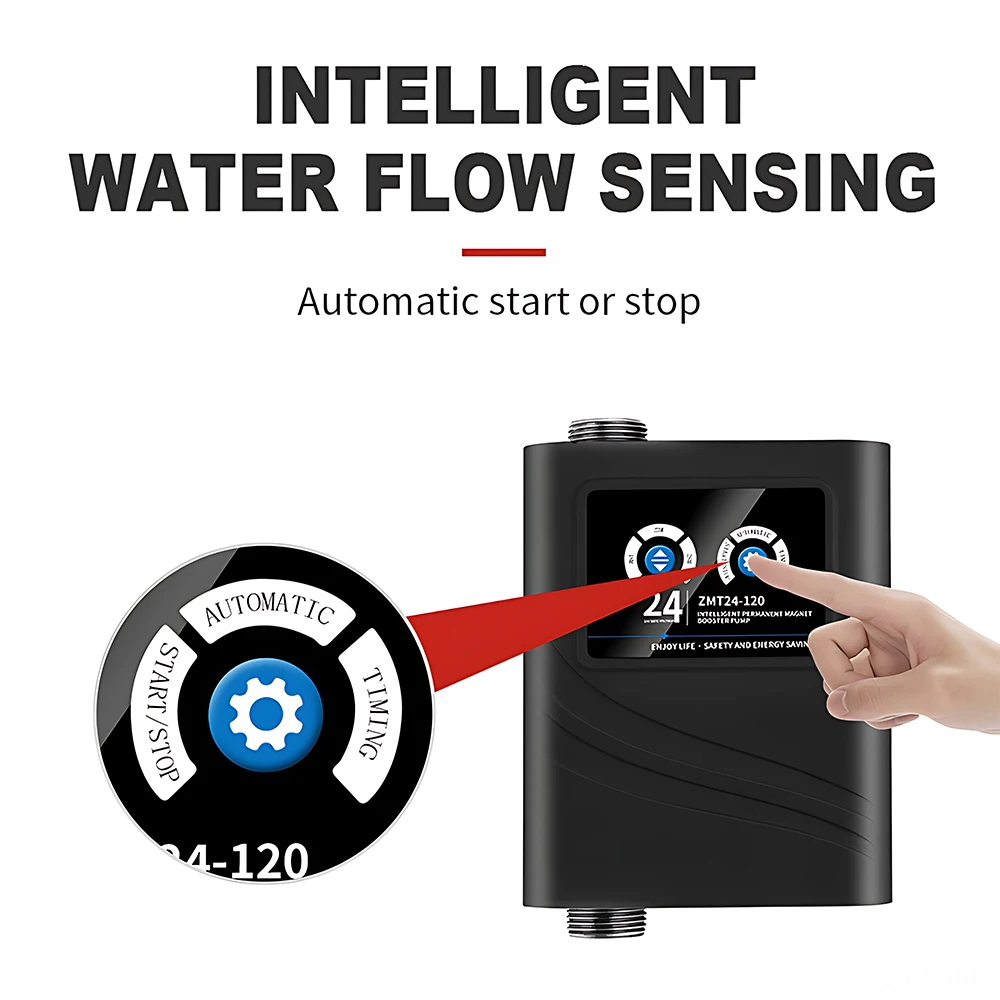 DC24V Flow: 38/42L/min Head: 22/28m Power: 100/120W Water Pump Shower Household Boost Water Pump Timed Boost DN20 50/60HZ EU US