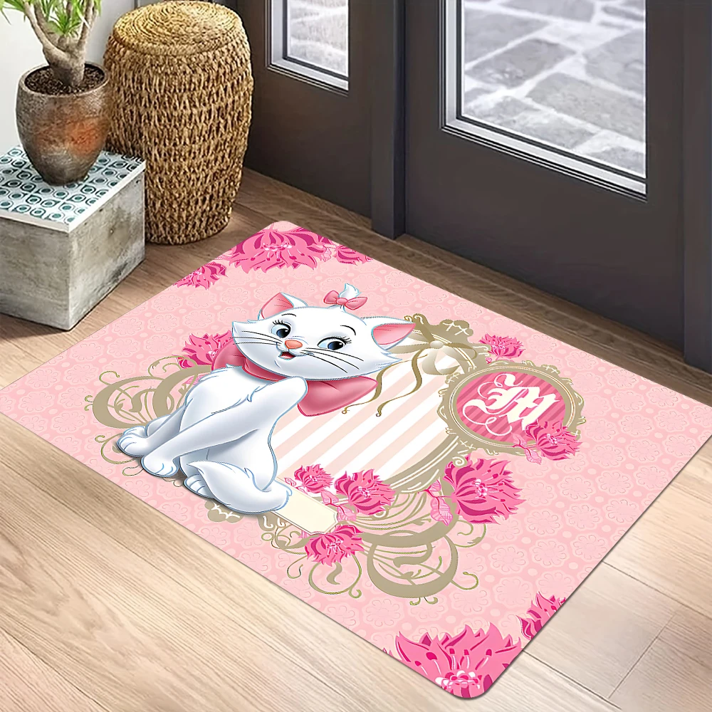 مينيسو ديزني ماري القط طباعة ممسحة عدم الانزلاق قابل للغسل البساط المطبخ الكلمة حصيرة غرفة المعيشة المنزلي والحمام ديكور السجاد
