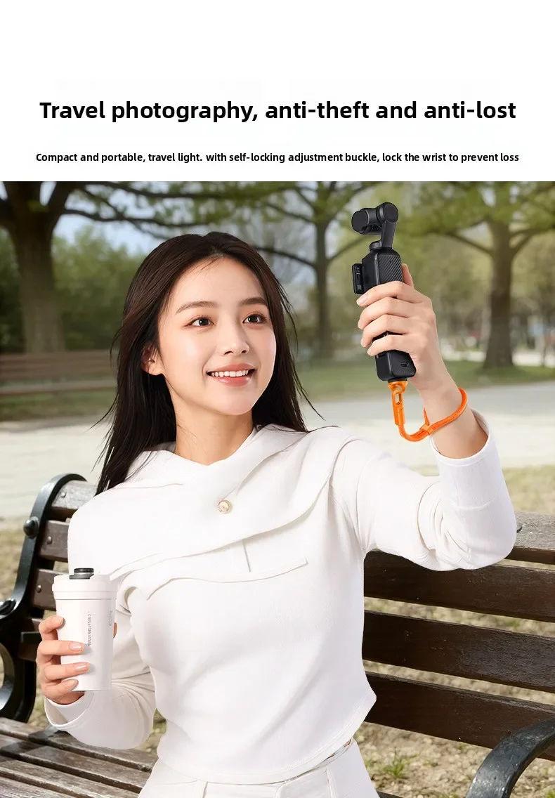 Anti-Verlust-Handschlaufe für DJI OSMO Pocket 4 Pro/4/3/insta360 Luna Ultra/X5/X6 mit 1/4 Zoll Schraubseil-Gurtband-Zubehör – Detail 3
