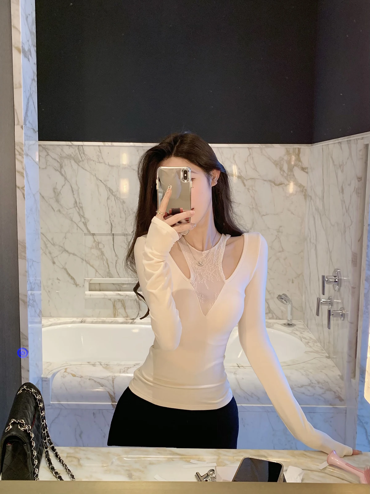 

Sexy Knitted Neline Slim Fit T-irt Women's Faion Sle Casual Long Sve Regular Length Knitwear JustQin Wior Miss