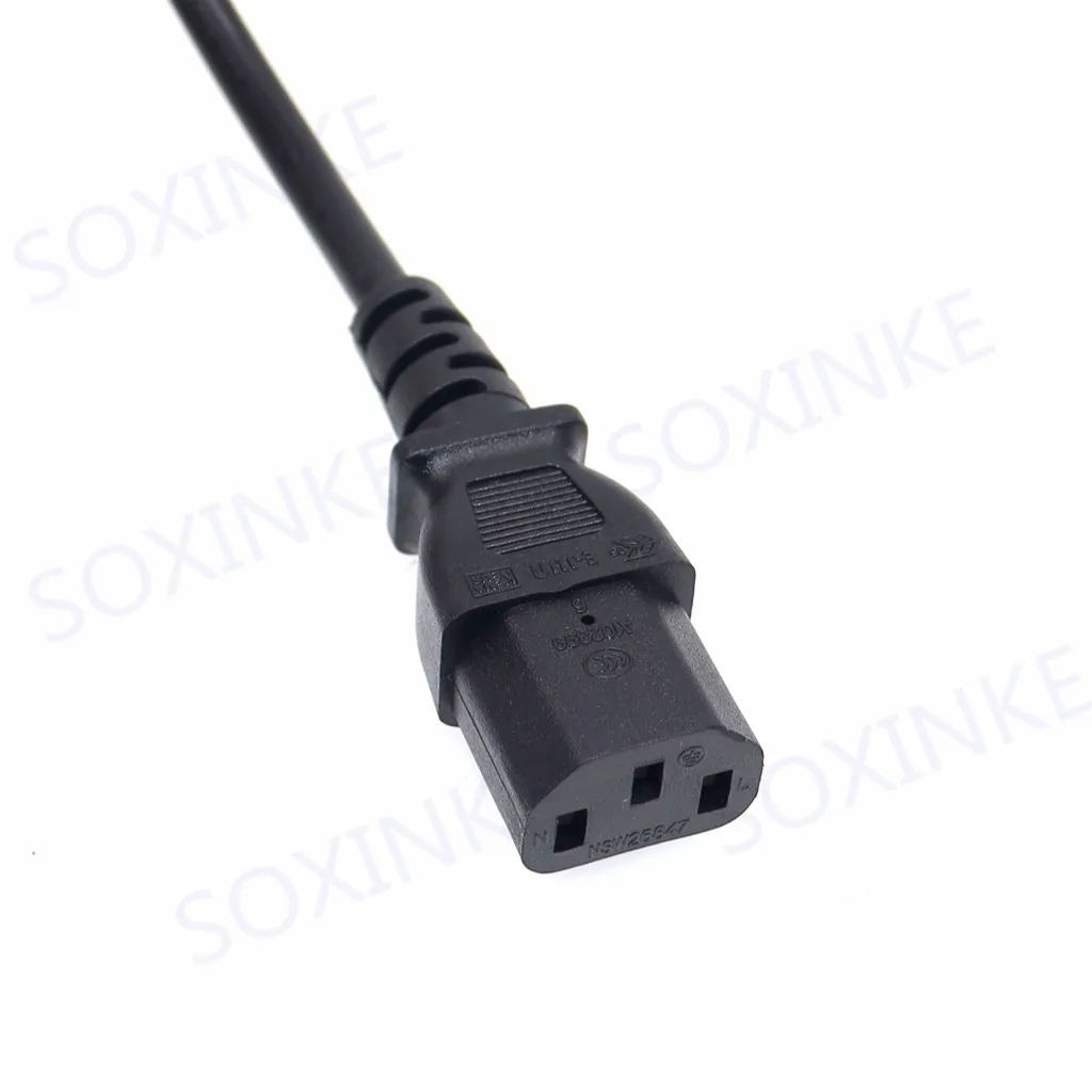 IEC 3Pin rozszerzenie męskie i żeńskie kabel, IEC320 C13 żeńskie do C6 męski przedłużacz, H05VV-F 3x0.75mm krótki kabel 0.3m / 1FT