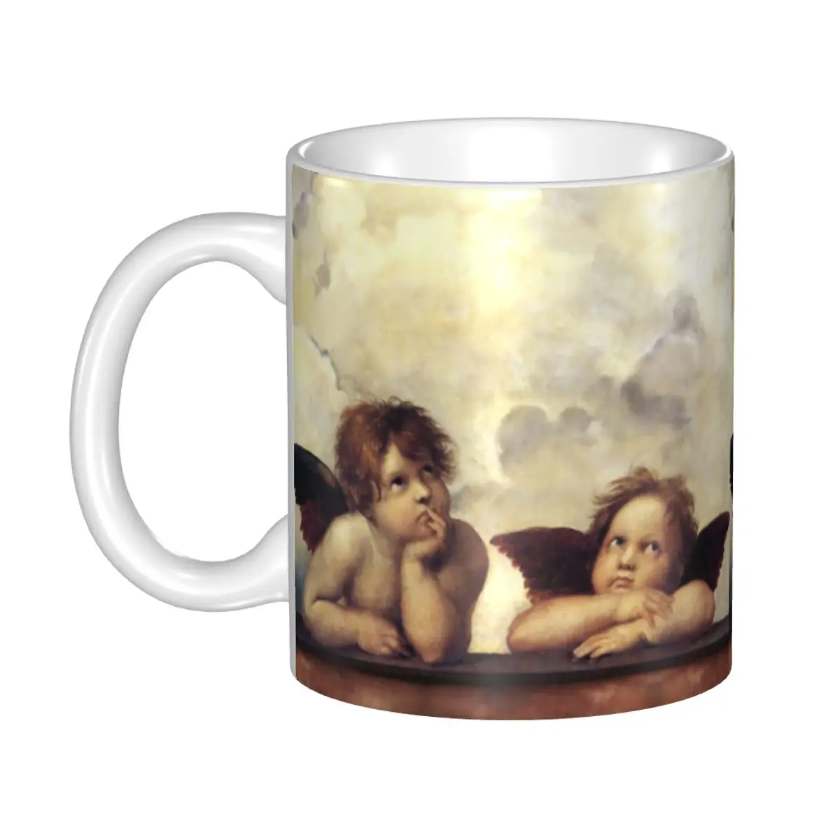Victorian Angel Collage Coffee Mug DIY Personalized Renaissance Angels Ceramic Tea Milk Mug Cup
