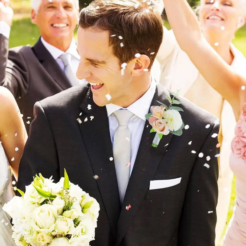 손목 코세이지 팔찌 웨딩 코사지, 어머니용 반짝이는 구슬, 코사지 꽃 팔찌, 꽃 포장 리본