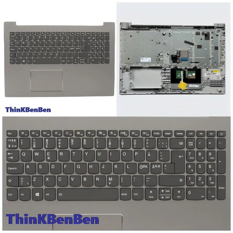 

NDC Nordic Mineral Gray Keyboard Upper Case Palmrest Shell Cover For Lenovo Ideapad 520 15 15IKB 5CB0N98867
