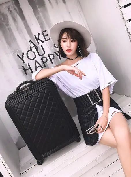 Imagem -04 - Mulheres Viagem Spinner Suitcase 18 Inch 20 Inch Carry on Hand Bagagem Bolsa on Wheels 24 Inch 28 Inch Travel Bagagem Trolley Bags