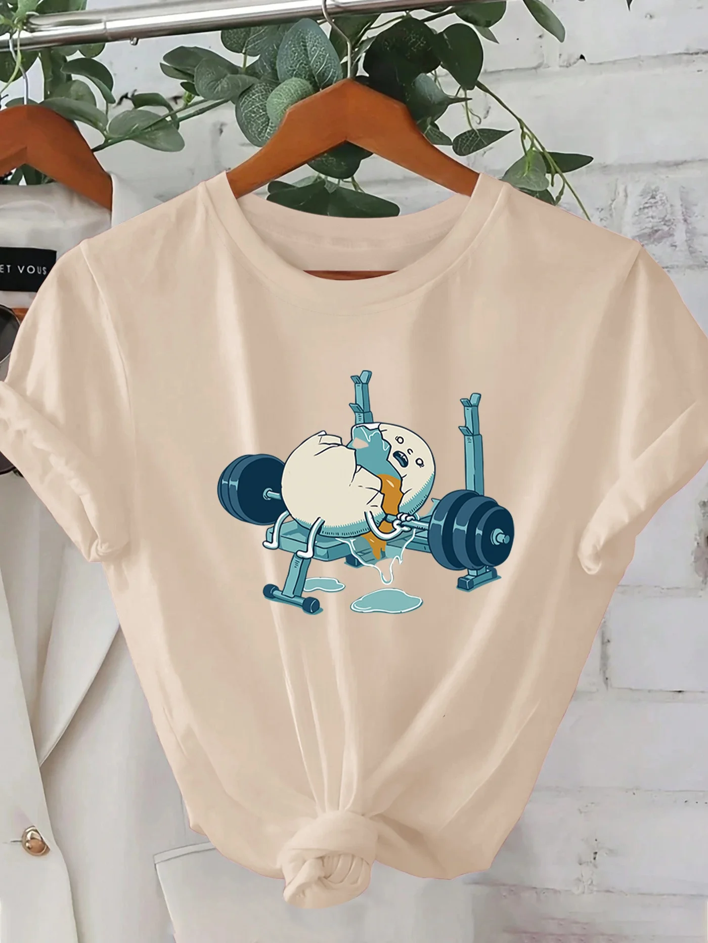 متعة اللياقة البدنية البيض سحق نمط مطبوعة الصيف المرأة تي شيرت أعلى قصيرة الأكمام جولة الرقبة عارضة المرأة التي شيرت الملابس