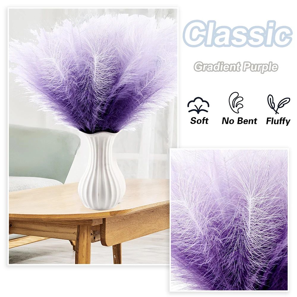 10/30PCS Künstliche Boho Blume Faux Pampas Gras Gefälschte Flauschige Schilf Hochzeit Blume Anordnung Dekoration Home Room Decor blumen – Detail 4