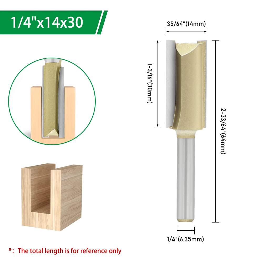 LAVIE 1 Stück 6mm 6,35mm 12,7mm Schaftfräser für Holz, gerader Fräser für Holzbearbeitung, Nutfräser, Fräswerkzeug H060020 – Detail 26