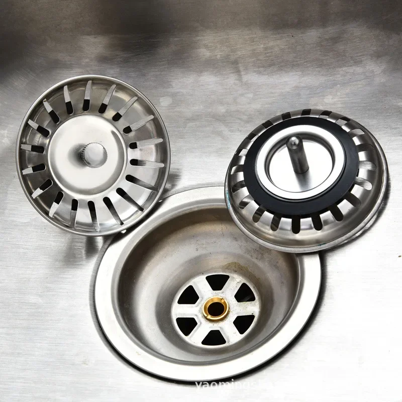 1PCS Stainless Steel Sink Drain Basin Drainer Waste Strainer Plug Waste Basket Sealing Lid for Kitchen Bathroom Accessories