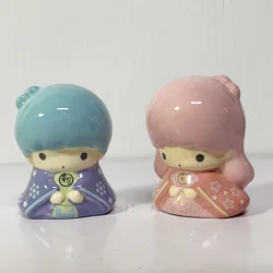 Kawaii Little Twin Star Action Figures Toys Anime Cute Ceramic Piggy Bank Decoration Model Anime Cute Boys Girls Dolls Gifts
