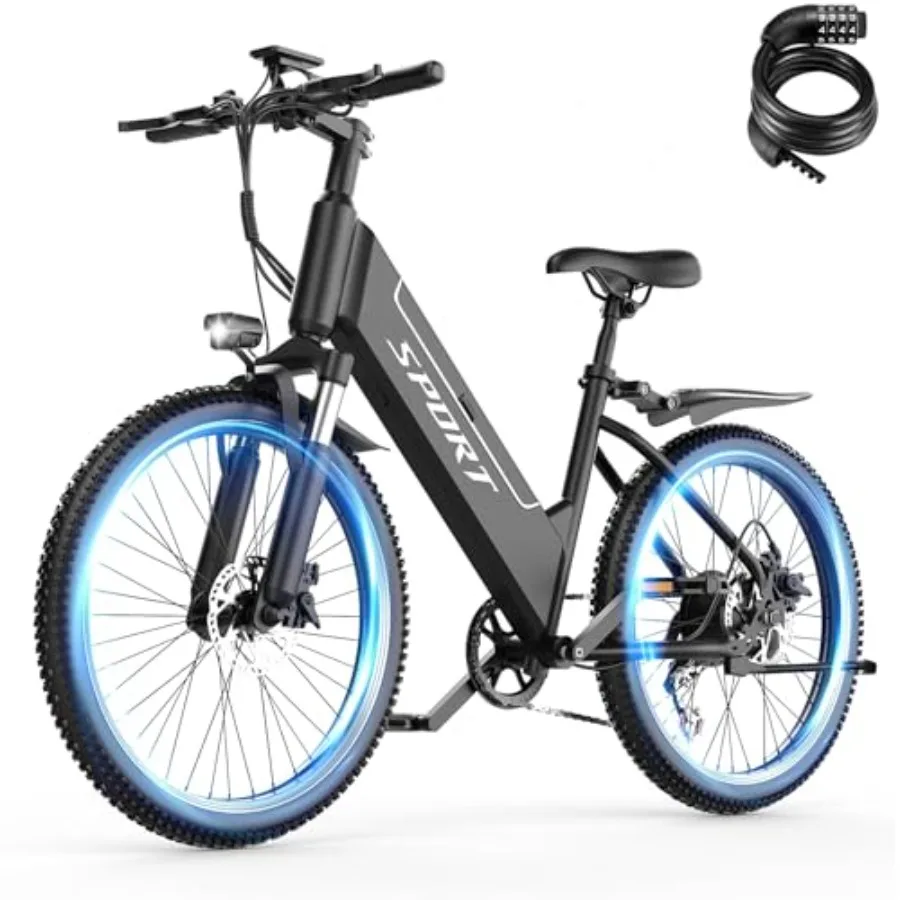 

Electric Bike for Adults 1500W Peak Ebike with 48V 12Ah Removable Battery Up to 25MPH 65 Miles 26 inch Adult Electric Bicycles